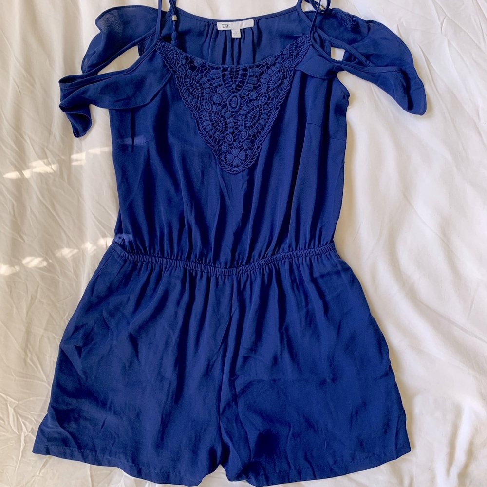 Casual Blue Romper